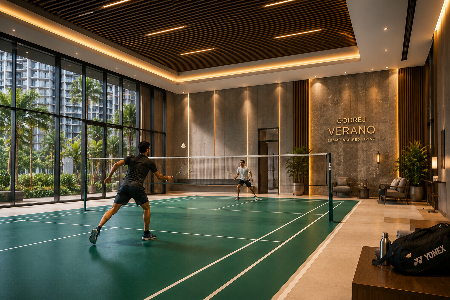 Premium indoor sports facility at M3M Skywalk Gurugram