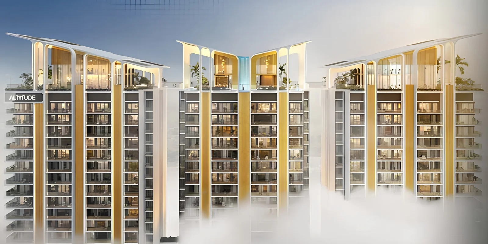 M3M Altitude luxury interior and exterior perspective 2 in Sector 65 Gurugram