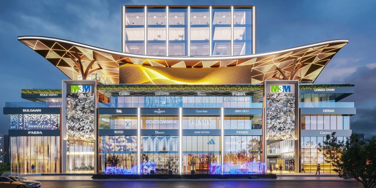 M3M Jewel luxury interior and exterior perspective 1 in Sector 25 Gurugram