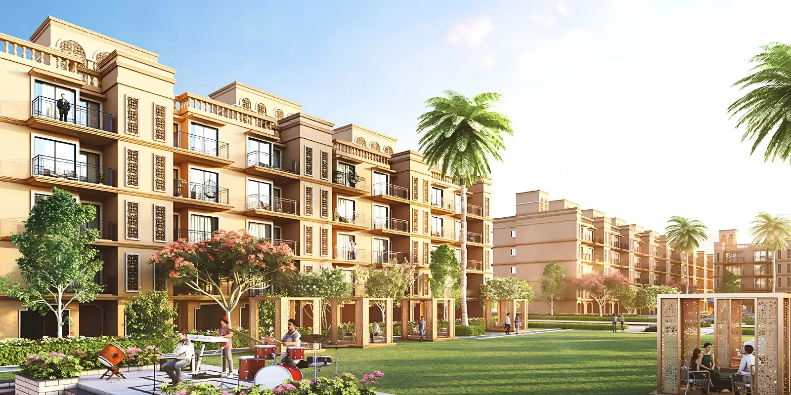 Signature Global Park 4 &amp; 5 luxury interior and exterior perspective 1 in Sector 3 Gurugram